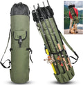 Fishing Rod Bag Pole Case, Portable Large Capacity Fishing Pole Carrier Case Oxford Waterproof Fishing Rod Organizer Travel Bag Fishing Gift for Men