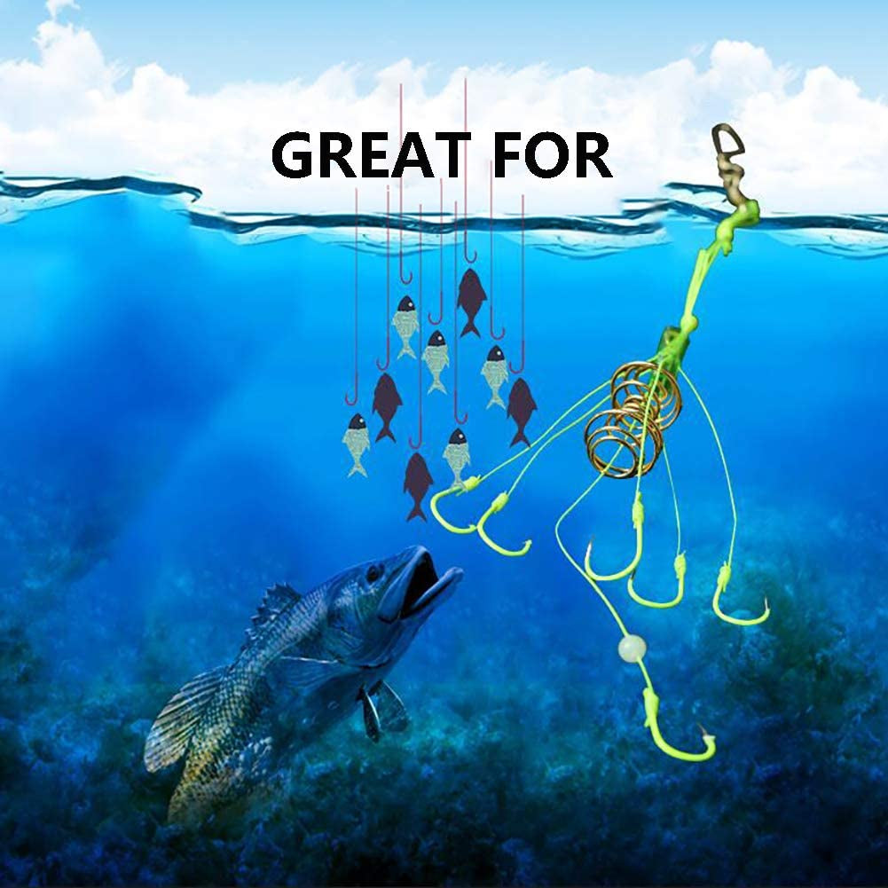 Carp Fishing Feeders Bait Fishing Hooks with Fishing Spring Carp Feeder (Pack of 4)