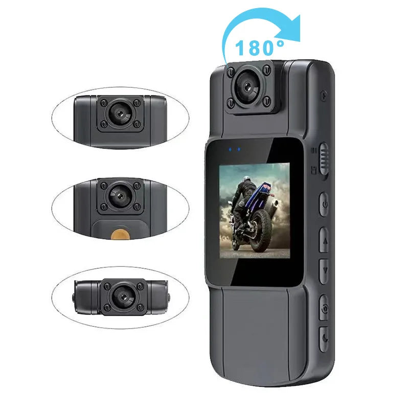 4K HD Wifi Mini Camera Color Screen Portable Night Vision Police Camera Small Bike Camcorder Portable Digital Video Recorder