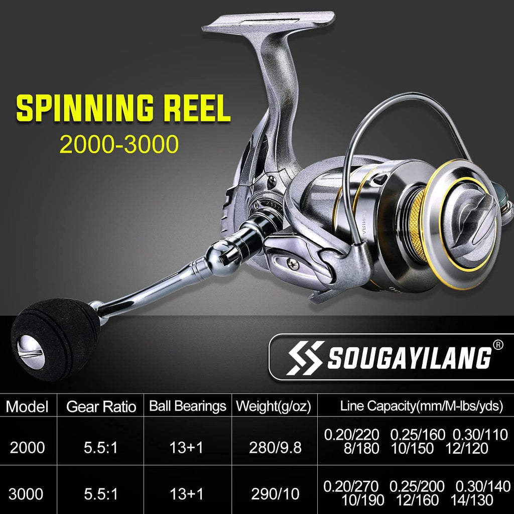 Telescopic Fishing Pole with Spinning Reel Portable Fishing Rod Reel Combos