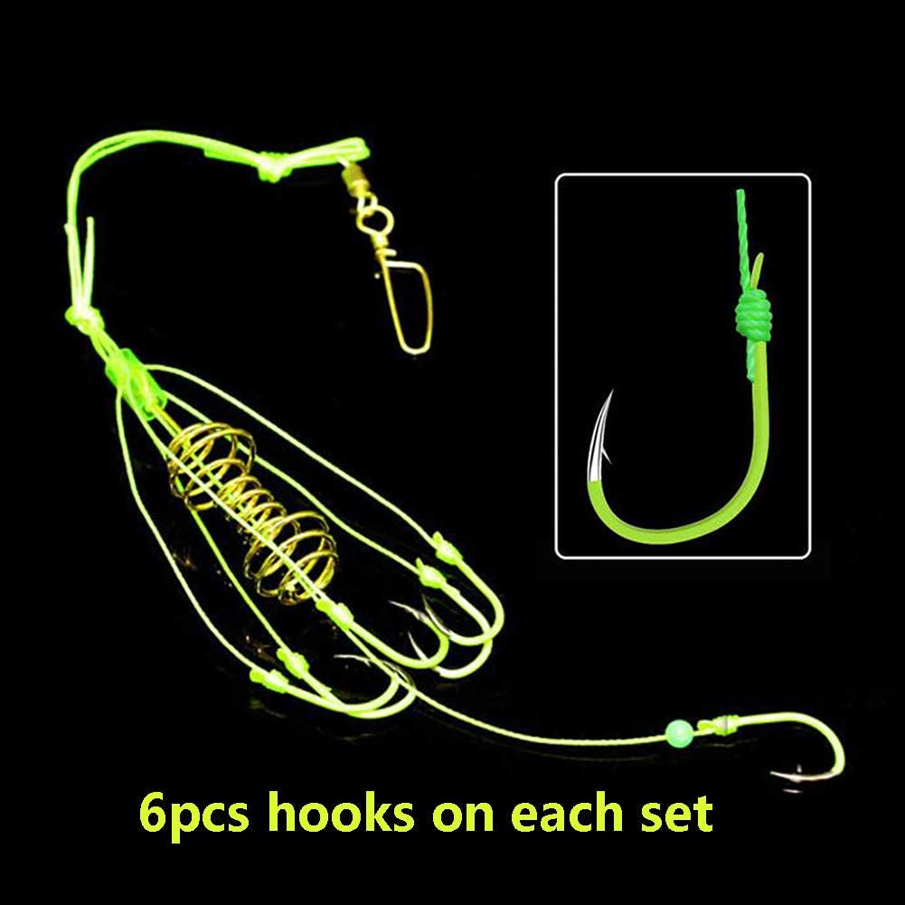 Carp Fishing Feeders Bait Fishing Hooks with Fishing Spring Carp Feeder (Pack of 4)