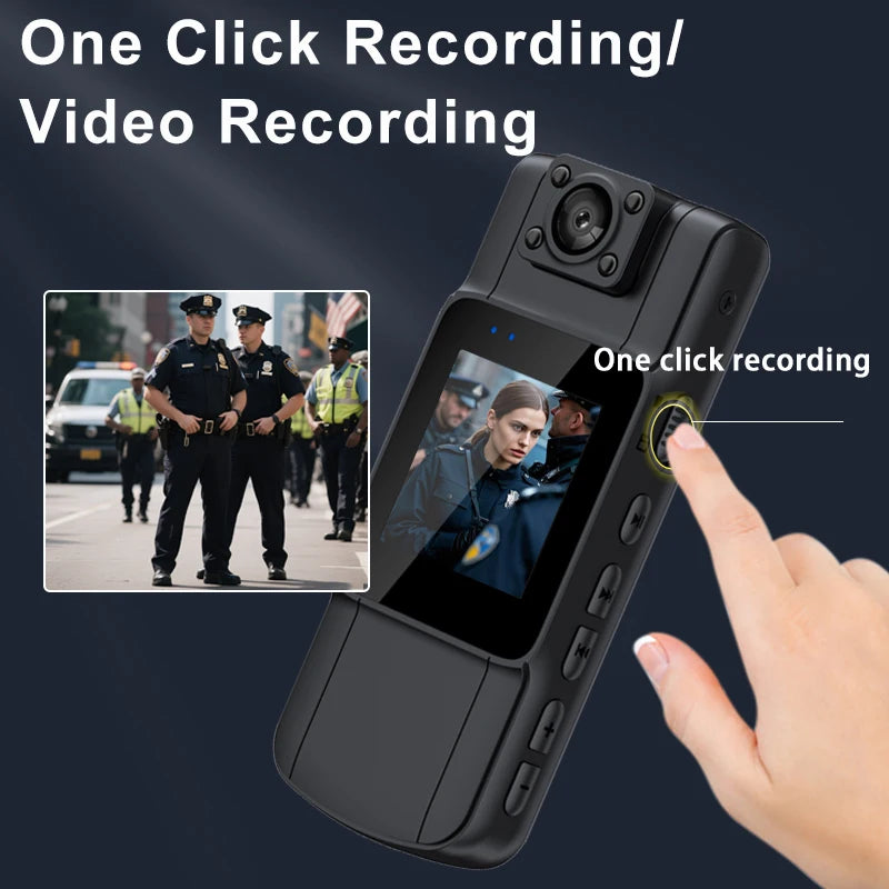 4K HD Wifi Mini Camera Color Screen Portable Night Vision Police Camera Small Bike Camcorder Portable Digital Video Recorder
